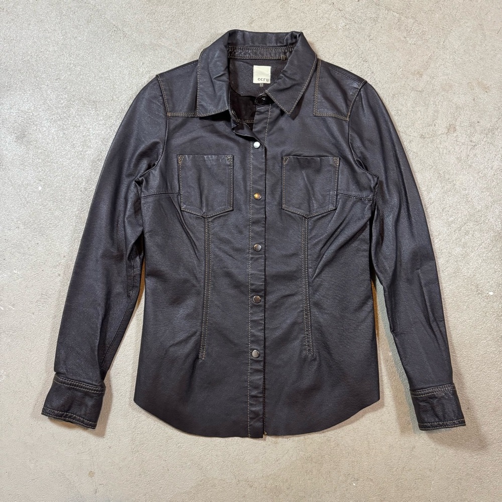 Ecru Leather Jacket